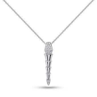 Срібне кольє Змія з фіанітами (арт. 7507/2200)