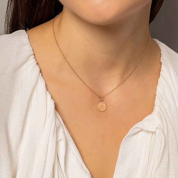 Золотий підвіс Рак (арт. 424739рк) – зображення 3