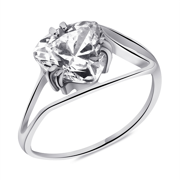 Серебряное кольцо с фианитом (арт. 7501/0779.10) – изображение 1