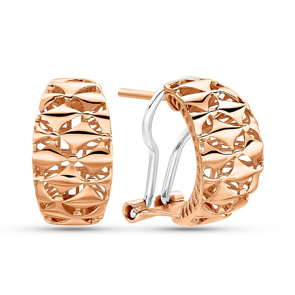 Серьги из красного и белого золота (арт. 109800кб) – изображение 1