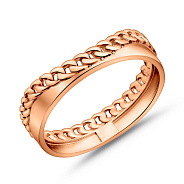 Фото Кольцо Звенья из красного золота (арт. 140968)