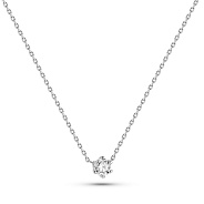 Колье из белого золота с бриллиантом (арт. 7111480202)