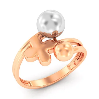 Кольцо из красного и белого золота (арт. 140032кб)