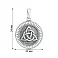 Серебряный кулон-амулет Трилистник без камней (арт. 7903/1179.10) – изображение 2