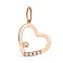 Подвес из золота "Сердце" в красном цвете металла (арт. 424547) – изображение 1