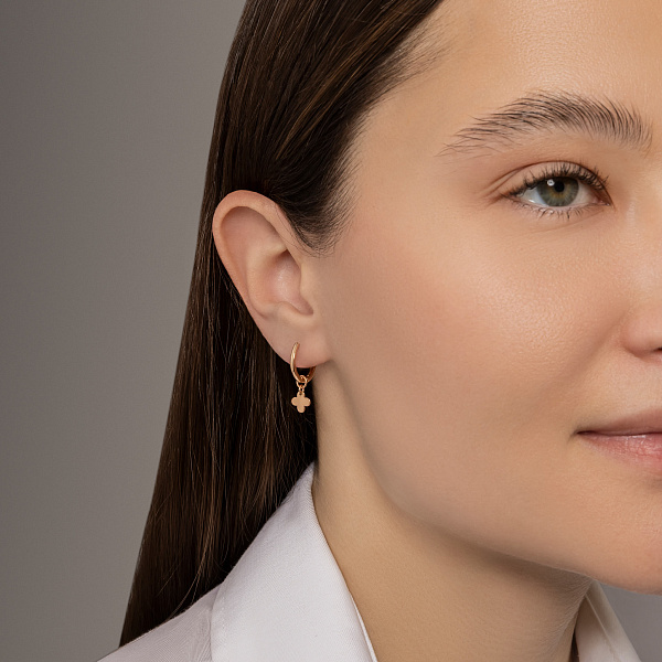 Серьги трансформеры из красного золота (арт. 110035) – изображение 3