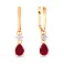 Серьги из красного золота с рубином и бриллиантами (арт. С011753р) – изображение 1