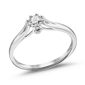 Каблучка з білого золота з діамантами (арт. К341574020б)