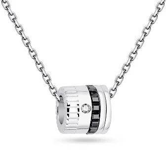 Кольє зі срібла з керамікою і фіанітом (арт. 7507/1420крч)