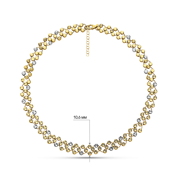 Кольє Francelli з жовтого і білого золота (арт. 352948жб) – зображення 7