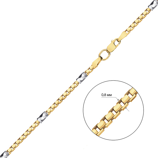 Цепочка из желтого золота с родированием (арт. ц3017506жр) – изображение 2