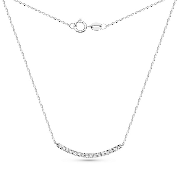 Кольє  з білого золота з доріжкою з діамантів (арт. Ц341643015б) – зображення 2