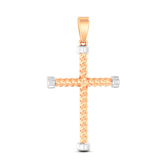 Золотой крестик без камней (арт. 440954/30)