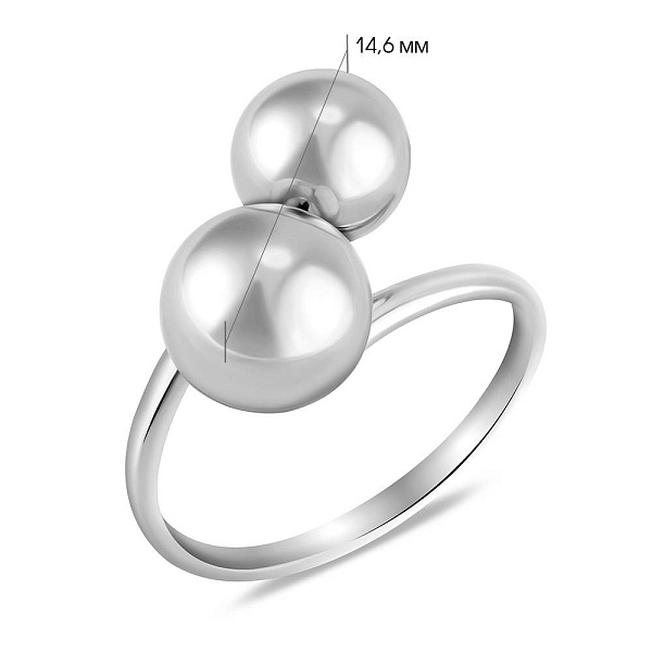 Кольцо из белого золота (арт. 1401049б) – изображение 2