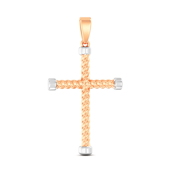 Золотий хрестик без каменів (арт. 440954/30) – зображення 1