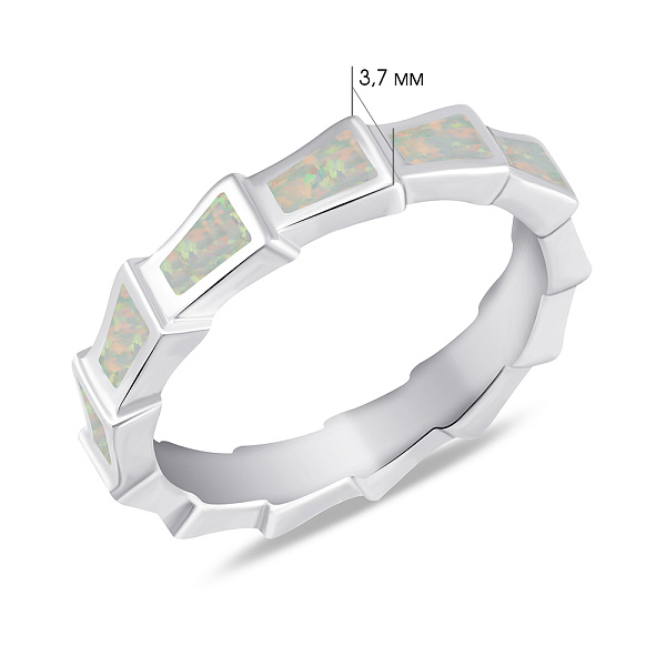 Срібна каблучка з опалом (арт. 7501/6735Поб) – зображення 2
