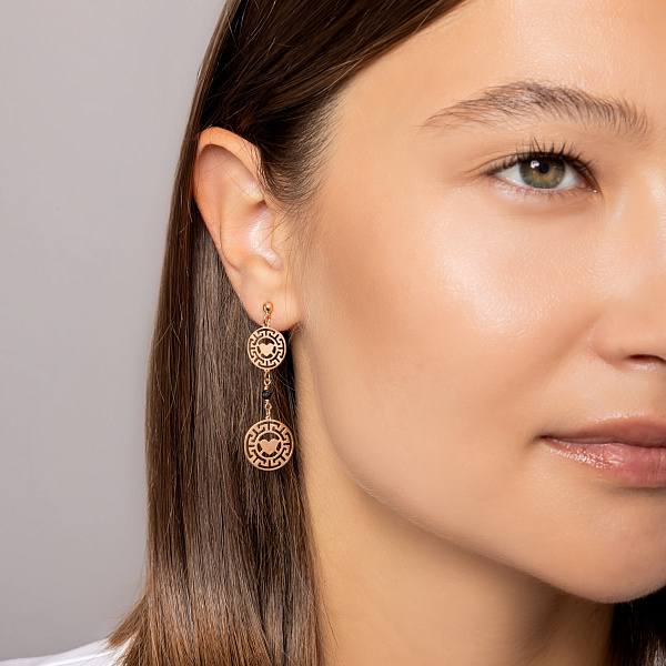 Серьги Олимпия из красного золота (арт. 1091562ч) – изображение 3