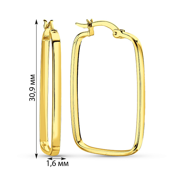 Сережки з жовтого золота (арт. 1091131/30ж) – зображення 2