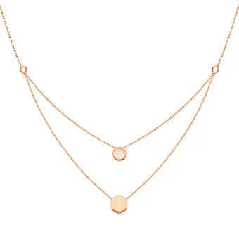 Кольє з червоного золота з фіанітом (арт. 351423)