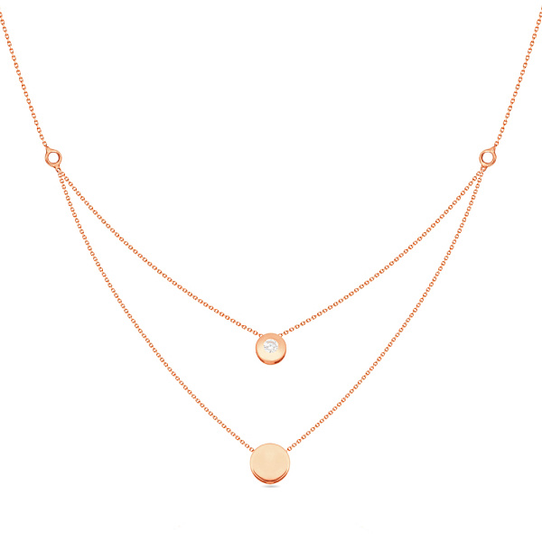 Кольє з червоного золота з фіанітом (арт. 351423) – зображення 1