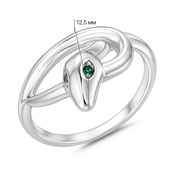 Серебряное кольцо змея с альпинитами (арт. 7501/8901аз) – изображение 2