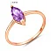 Кольцо из красного золота с аметистом (арт. 141233Па) – изображение 3