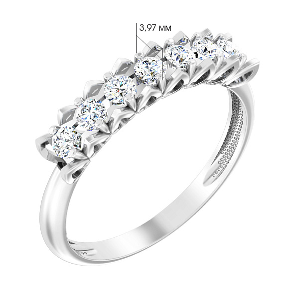 Золота каблучка з фіанітами (арт. 140610б) – зображення 2