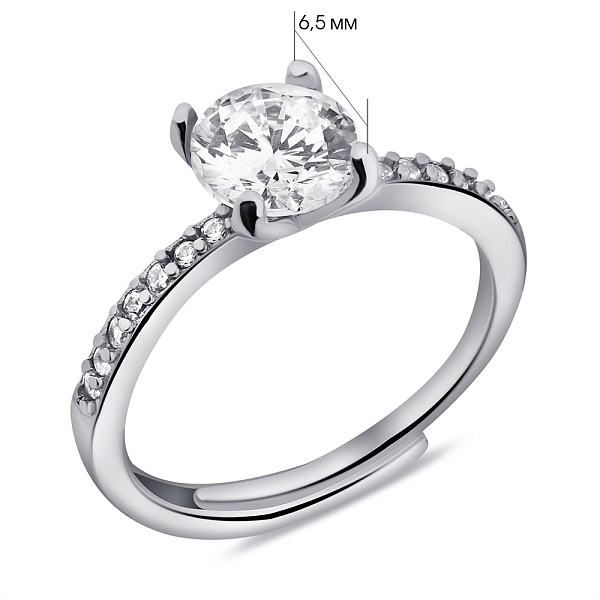 Серебряное кольцо с фианитами (арт. 7501/6966) – изображение 2