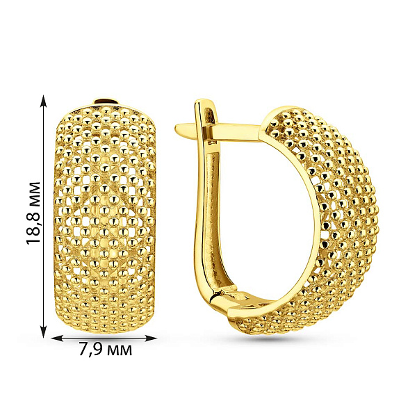 Сережки з жовтого золота (арт. 1092015ж) – зображення 6