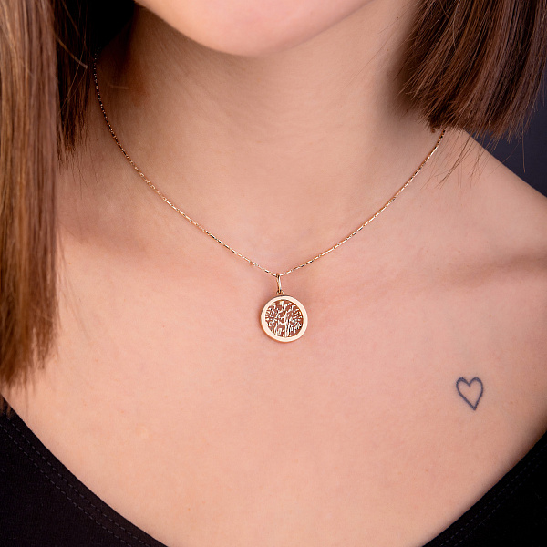 Підвіс з червоного золота Древо життя (арт. 424608) – зображення 3