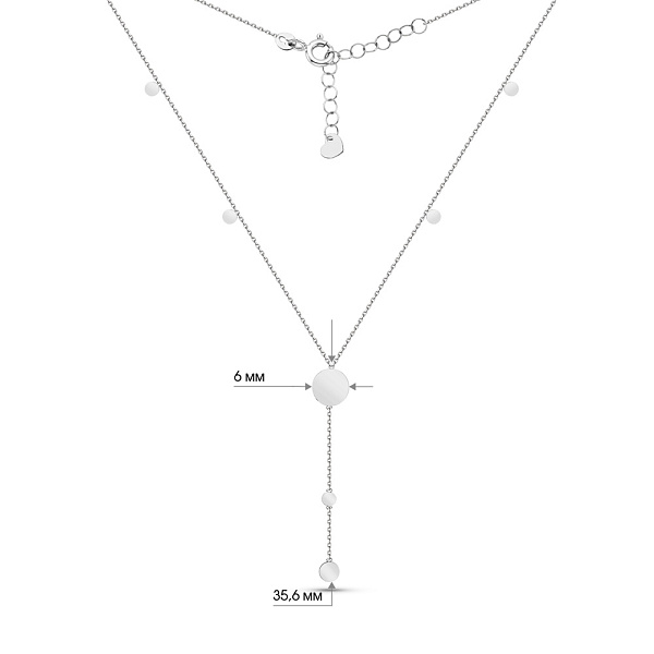 Колье-галстук Монеты из белого золота (арт. 352349б) – изображение 4