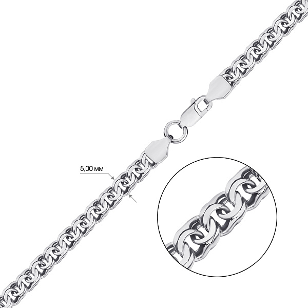 Срібний браслет в плетінні Бісмарк (арт. 7909/4122/1) – зображення 2