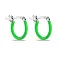 Сережки зі срібла з зеленою емаллю (арт. 7502/9369/10ез) – зображення 1