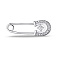 Серебряная булавка Подкова с фианитами (арт. 7511/156) – изображение 1