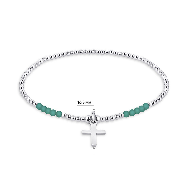 Срібний браслет з емаллю (арт. 7509/3941ез) – зображення 2