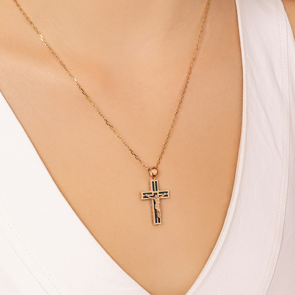 Золотий хрестик з розп'яттям (арт. 500680еч) – зображення 2