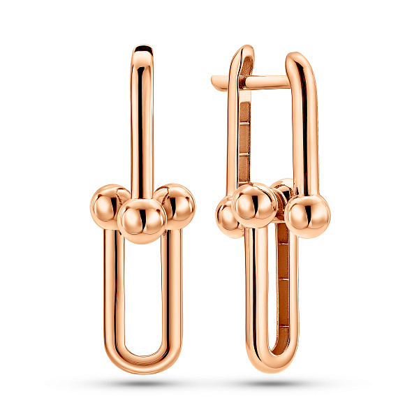 Серьги из красного золота (арт. 111493) – изображение 1