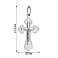 Серебряный крестик с распятием (арт. 7504/2-8082.0.2) – изображение 2