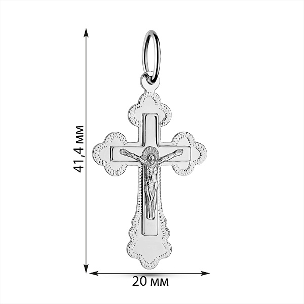 Серебряный крестик с распятием (арт. 7504/2-8082.0.2) – изображение 2