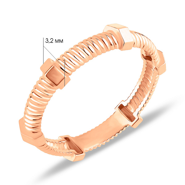 Кольцо из красного золота (арт. 155998) – изображение 4