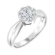 Каблучка з білого золота з діамантами (арт. К011441030б)