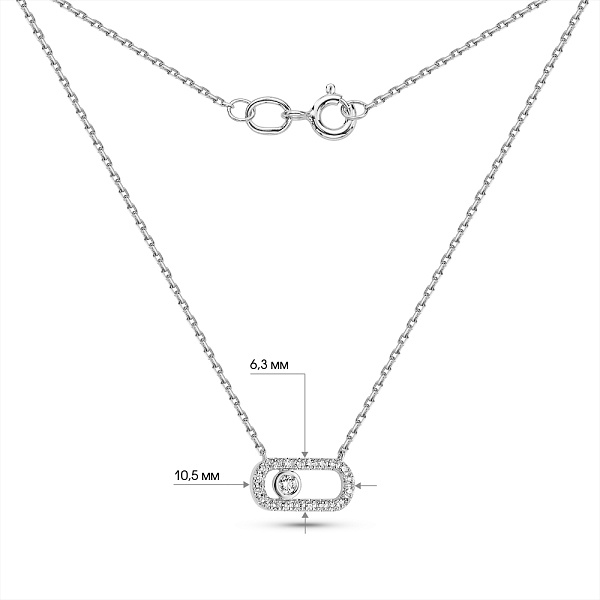 Колье из белого золота с бриллиантами (арт. Ц011476010б) – изображение 4