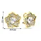 Сережки з жовтого і білого золота (арт. 103340жб) – зображення 2