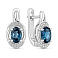 Серебряные серьги с топазом и фианитами (арт. 7502/10600Пл)