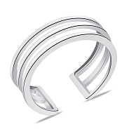 Фото Тройное безразмерное кольцо из серебра Trendy Style (арт. 7501/500кп)