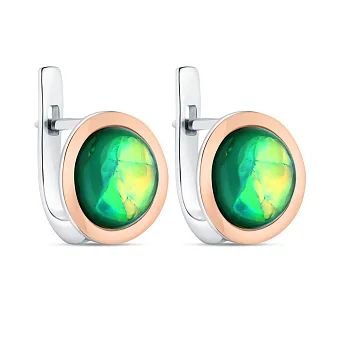 Срібні сережки з опалом (арт. 7202/579Позсп)