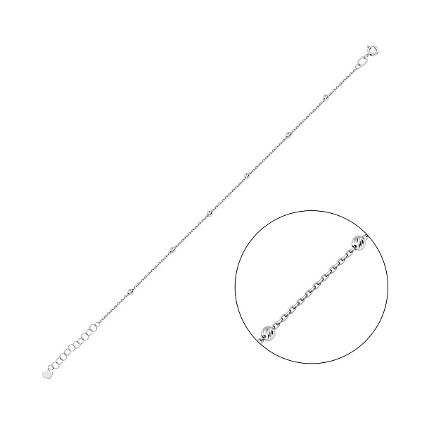 Браслет з білого золота з кульками (арт. 340064б) – зображення 1