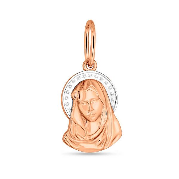 Ладанка из комбинированного золота (арт. 440787) – изображение 1