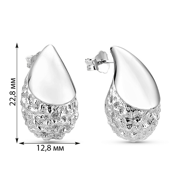 Золотые серьги Капля Francelli (арт. е1091753б) – изображение 3