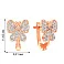 Золоті сережки «Метелики» з фіанітами для дітей  (арт. 110189) – зображення 3